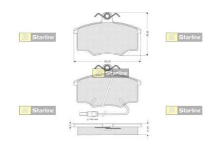 Гальмівні колодки дискові STARLINE bd s183