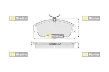 Тормозные колодки дисковые STARLINE bd s203