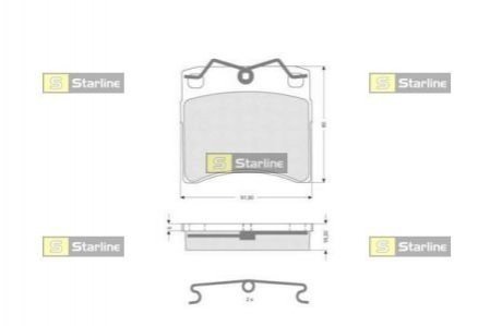 Гальмівні колодки дискові STARLINE bd s236