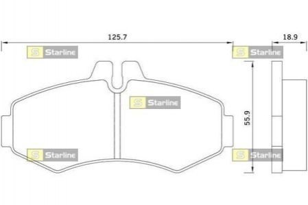 Гальмівні колодки дискові Mercedes G-Class, W901, W902, W903, W904, W909 STARLINE bd s241