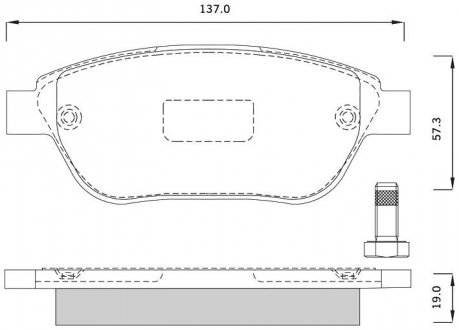 Гальмівні колодки дискові Peugeot 207, 307, Partner, Citroen C4, C3 STARLINE bd s248