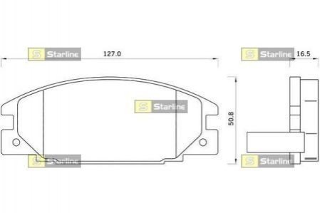 Купить Тормозные колодки дисковые Opel Frontera STARLINE bd s261 (фото1) подбор по VIN коду, цена 709 грн.
