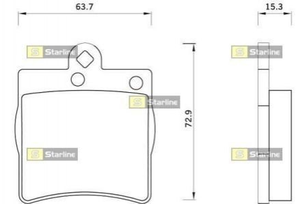 Купить Тормозные колодки дисковые Mercedes W202, W210, S202, CLK-Class, S210, W203 STARLINE bd s267 (фото1) подбор по VIN коду, цена 548 грн.