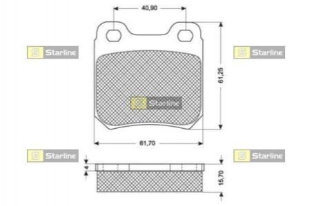 Гальмівні колодки дискові STARLINE bd s276