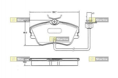 Гальмівні колодки дискові STARLINE bd s288