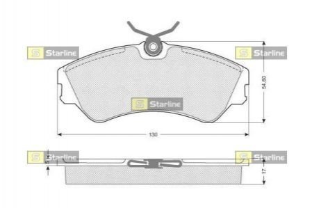 Гальмівні колодки дискові STARLINE bd s298