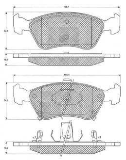 Купить Тормозные колодки дисковые Toyota Avensis STARLINE bd s300 (фото1) подбор по VIN коду, цена 1036 грн.