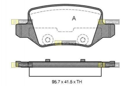 Тормозные колодки дисковые STARLINE bd s302