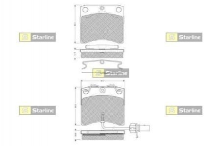 Тормозные колодки дисковые STARLINE bd s305