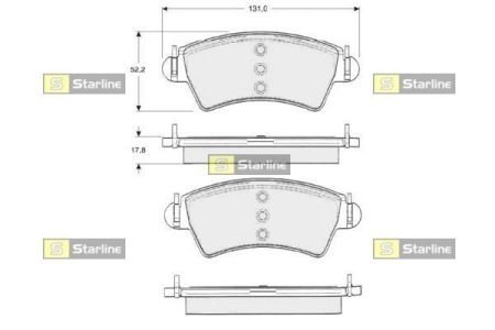 Купити Гальмівні колодки дискові Peugeot 206 STARLINE bd s316 (фото1) підбір по VIN коду, ціна 1005 грн.
