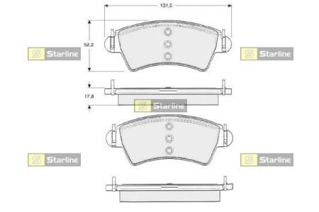 Тормозные колодки дисковые STARLINE bd s316