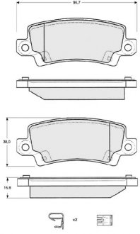 ГАЛЬМІВНІ КОЛОДКИ ДИСКОВІ Toyota Corolla STARLINE bd s327