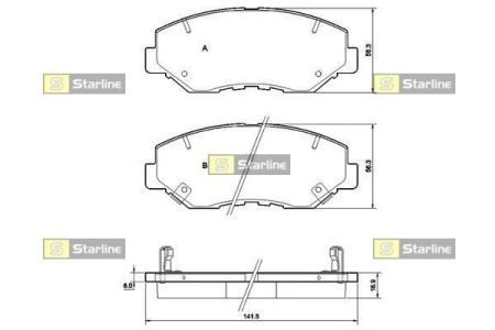 Купити Гальмівні колодки дискові Honda CR-V STARLINE bd s356 (фото1) підбір по VIN коду, ціна 1108 грн.
