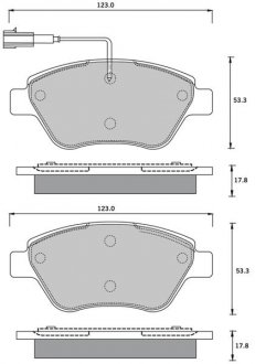 Тормозные колодки дисковые Fiat Panda, Alfa Romeo Mito, Fiat Grande Punto, Doblo, 500 STARLINE bd s361