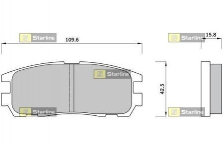 Гальмівні колодки дискові Opel Frontera STARLINE bd s366
