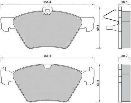 Гальмівні колодки дискові Mercedes W210, S210, CLK-Class, W220 STARLINE bd s367