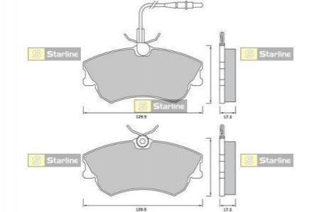 Гальмівні колодки дискові Renault Espace STARLINE bd s368