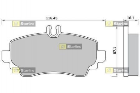 Тормозные колодки дисковые STARLINE bd s369