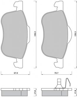 Купити Гальмівні колодки дискові Volvo S80, XC70, V70, S60 STARLINE bd s371 (фото1) підбір по VIN коду, ціна 774 грн.