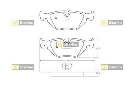 Тормозные колодки дисковые STARLINE bd s381