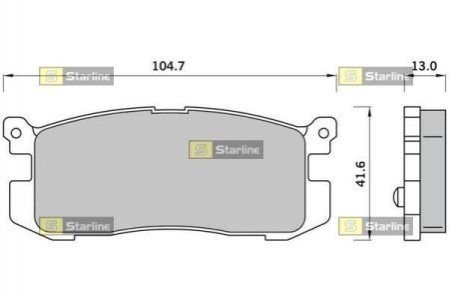 Гальмівні колодки дискові Mazda 626 STARLINE bd s386