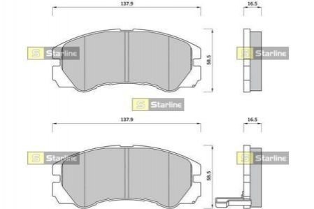 Купить Тормозные колодки дисковые Opel Frontera STARLINE bd s387 (фото1) подбор по VIN коду, цена 730 грн.