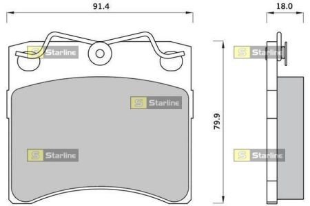 Тормозные колодки дисковые STARLINE bd s398