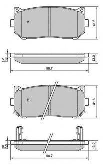 Купить Тормозные колодки дисковые KIA Clarus, Shuma, Carens STARLINE bd s400 (фото1) подбор по VIN коду, цена 740 грн.