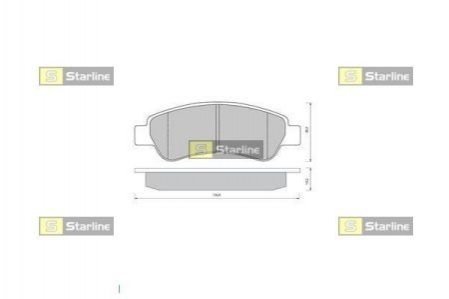 Тормозные колодки дисковые STARLINE bd s405