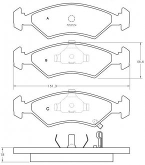 Тормозные колодки дисковые KIA Sportage, Shuma STARLINE bd s411