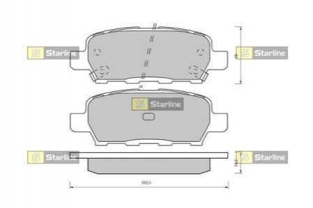 Тормозные колодки дисковые STARLINE bd s418