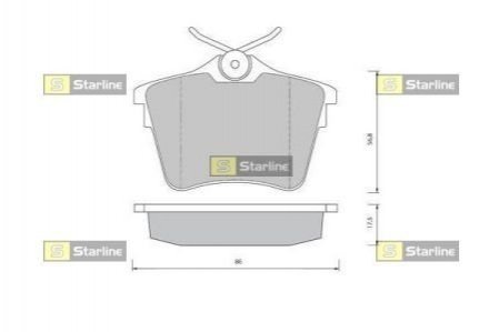 Тормозные колодки дисковые STARLINE bd s419