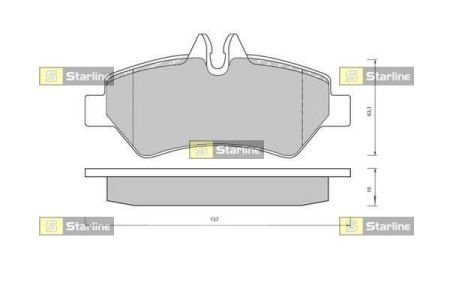 Тормозные колодки дисковые STARLINE bd s423
