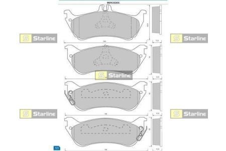 Тормозные колодки дисковые STARLINE bd s424