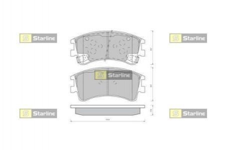 Купити Гальмівні колодки дискові Mazda 6 STARLINE bd s431 (фото1) підбір по VIN коду, ціна 916 грн.