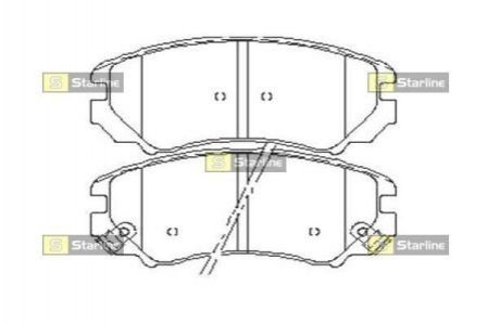 Гальмівні колодки дискові Hyundai Elantra STARLINE bd s445