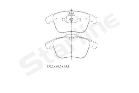 Тормозные колодки дисковые STARLINE bd s447