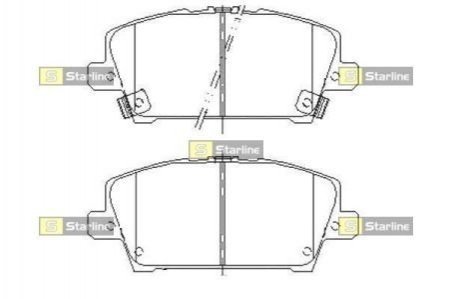 Тормозные колодки дисковые STARLINE bd s485