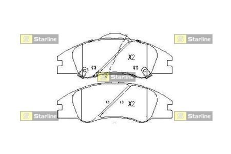 Купити Гальмівні колодки дискові KIA Cerato STARLINE bd s503 (фото1) підбір по VIN коду, ціна 1112 грн.