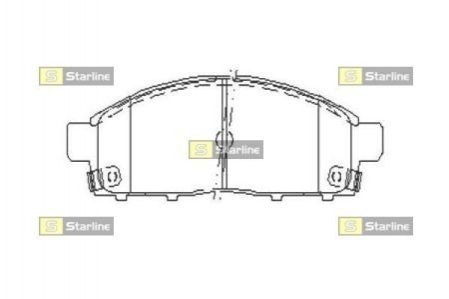 Купити Гальмівні колодки дискові Mitsubishi L200, Pajero STARLINE bd s518 (фото1) підбір по VIN коду, ціна 990 грн.