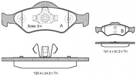 Купить Тормозные колодки дисковые Mercedes W202, Ford Fiesta, Mercedes S202, Ford KA STARLINE bd s824p (фото1) подбор по VIN коду, цена 954 грн.