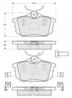 Гальмівні колодки дискові Mitsubishi Colt, Smart Forfour STARLINE bd s830p