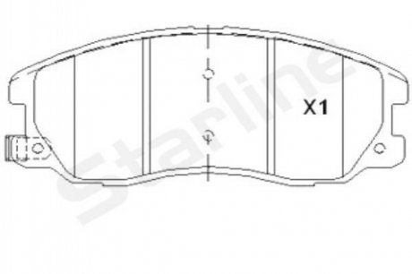 Купити Гальмівні колодки дискові Chevrolet Captiva STARLINE bd s852p (фото1) підбір по VIN коду, ціна 917 грн.