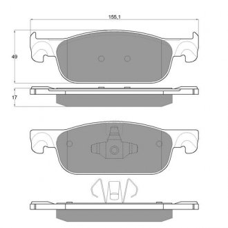 Купить Тормозные колодки дисковые Dacia Logan, Renault Clio, Logan, Sandero STARLINE bd s973 (фото1) подбор по VIN коду, цена 908 грн.