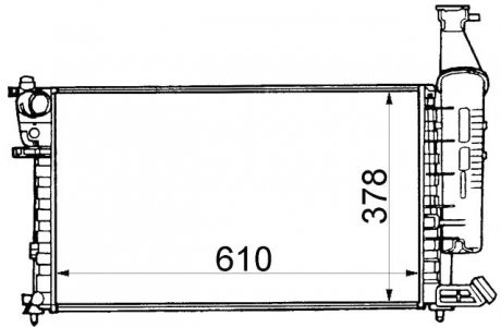 Радіатор охолодження Citroen Berlingo, Peugeot Partner STARLINE cna2140