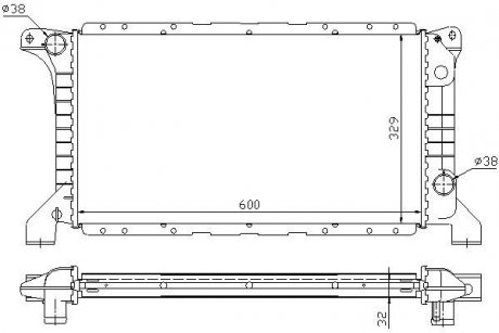 Радіатор охолодження Ford Transit STARLINE fd2169