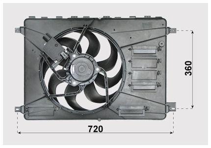Вентилятор Ford Kuga, S-Max, Mondeo STARLINE fd7556