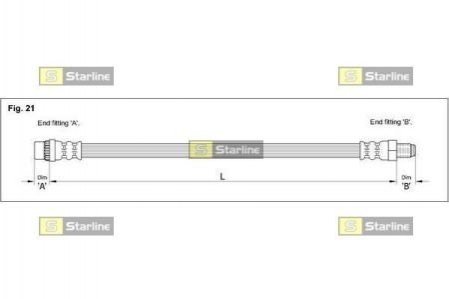 Тормозной шланг STARLINE ha da.1240