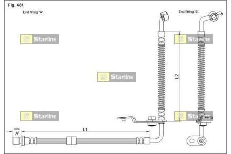 Тормозной шланг STARLINE ha st.1090