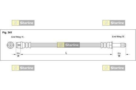 Тормозной шланг STARLINE ha st.1200